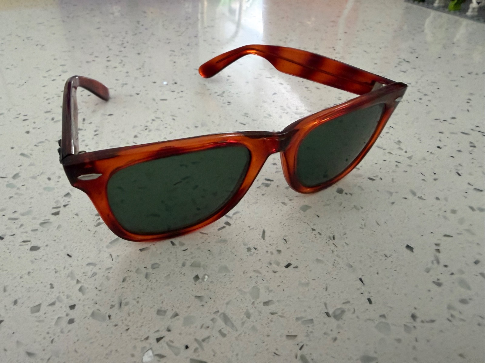 Vintage B&L Ray-Ban Wayfarer II Tortoise Sunglasses G-15 Glass Lenses USA