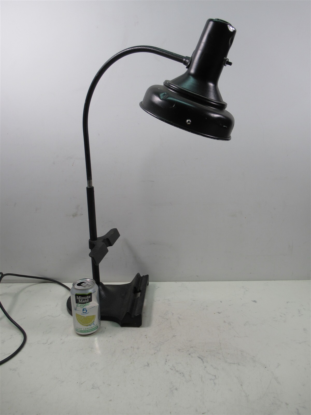 Vintage Industrial Lamp Heavy Metal Base with Holder for Book or Map Vintage Industrial Lamp Heavy Metal Base with Holder for Book or Map