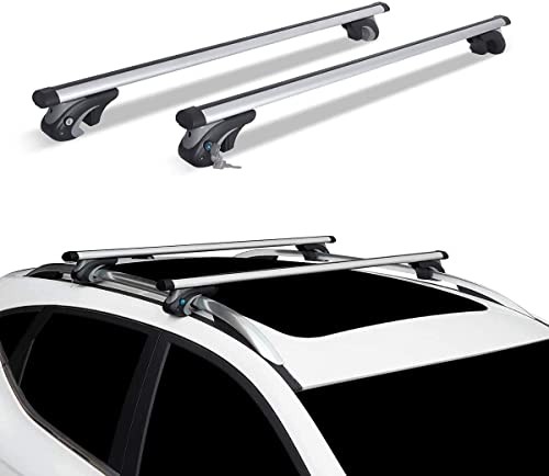 Black - JinsanityPerformance 54\'\' Adjustable Aero Aluminum Roof Rack CrossBars