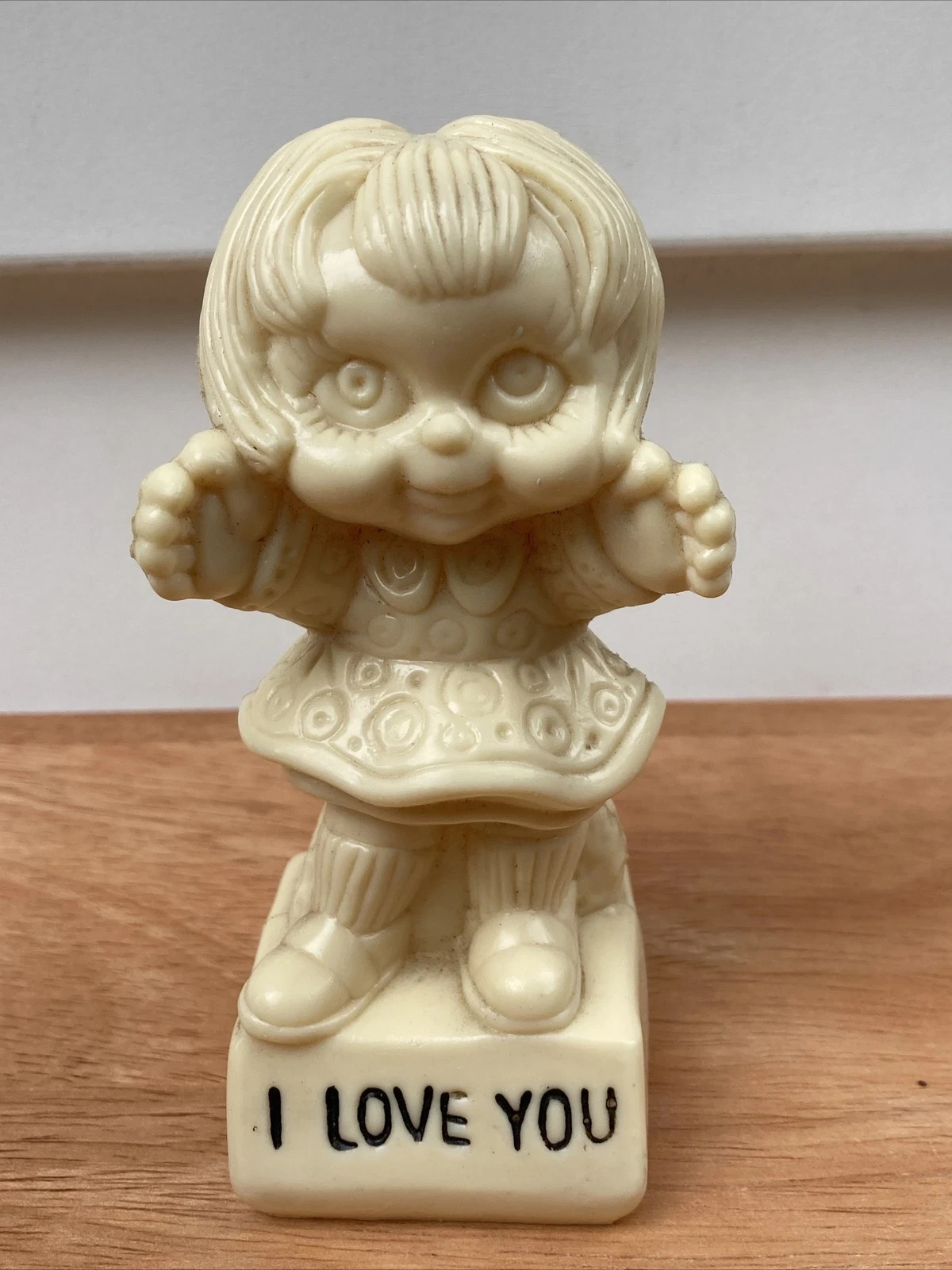 Vintage 70\'s Russ W&R Berries Style Plastic Statue Figure I LOVE YOU Figurine
