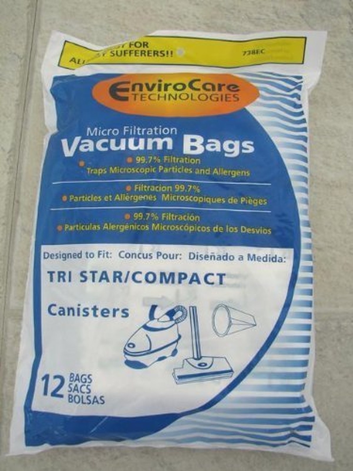 Tristar Canister Vacuum Cleaner Bags - 12 Pack