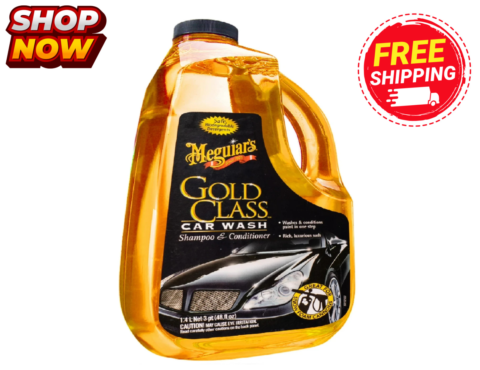 Meguiar's G7148 Gold Class Car Wash Shampoo and Conditioner - 48 oz. (1 PACK) Meguiar's G7148 Gold Class Car Wash Shampoo and Conditioner - 48 oz. (1 PACK)