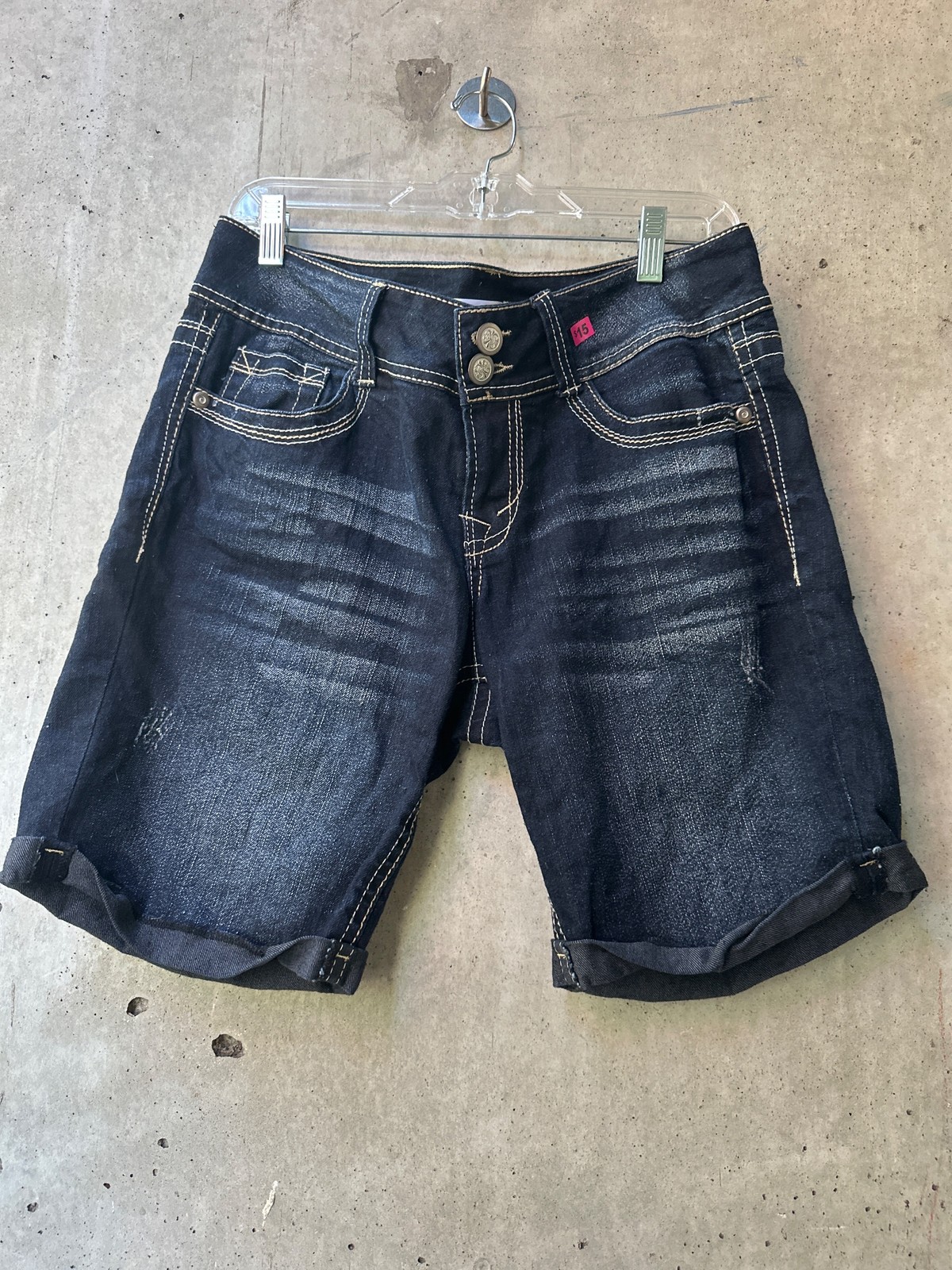 No Boundaries Dark Wash Denim Bermuda Shorts