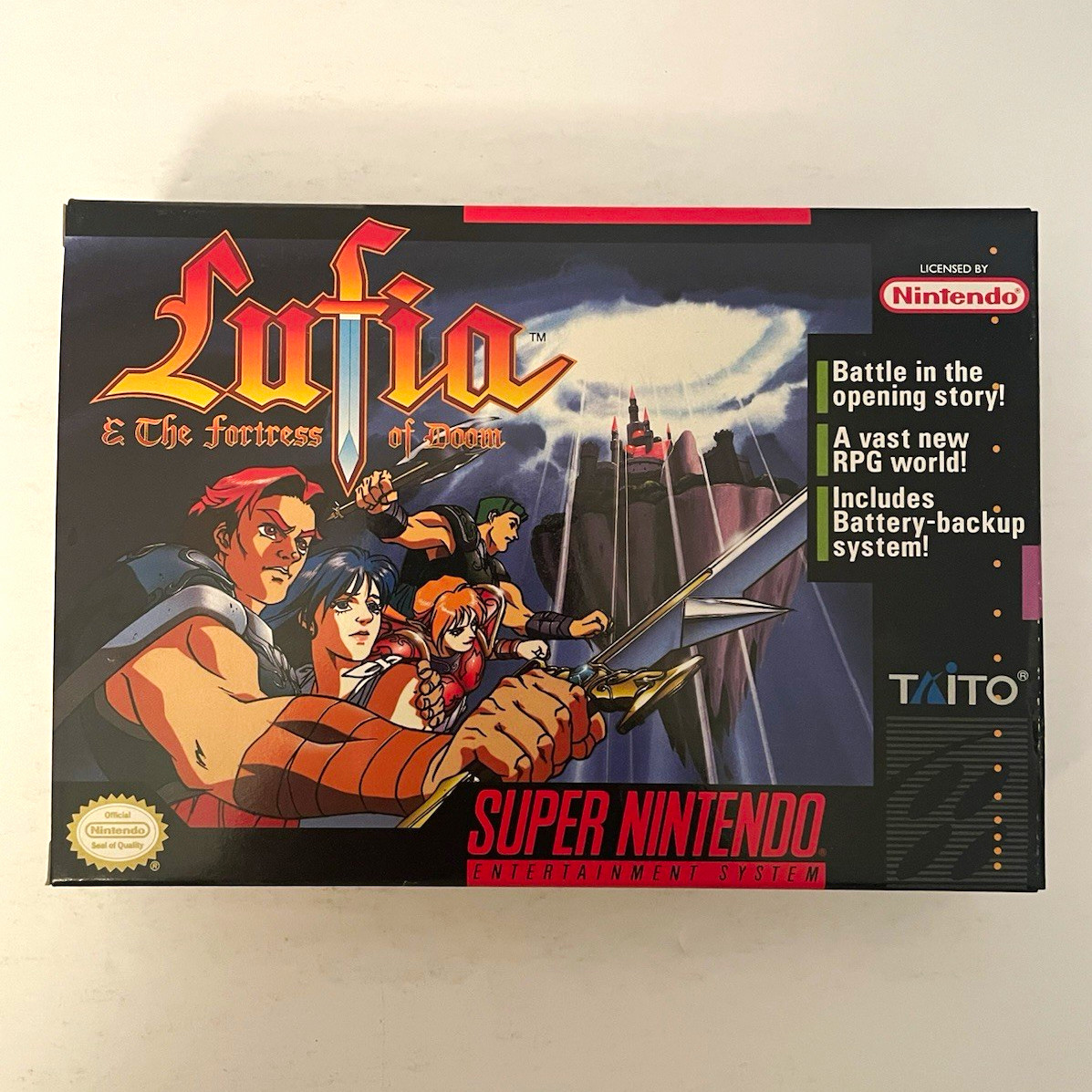 Lufia & The Fortress Of Doom - Nintendo SNES - CIB - Mint - WIth Poster Tested Lufia & The Fortress Of Doom - Nintendo SNES - CIB - Mint - WIth Poster Tested