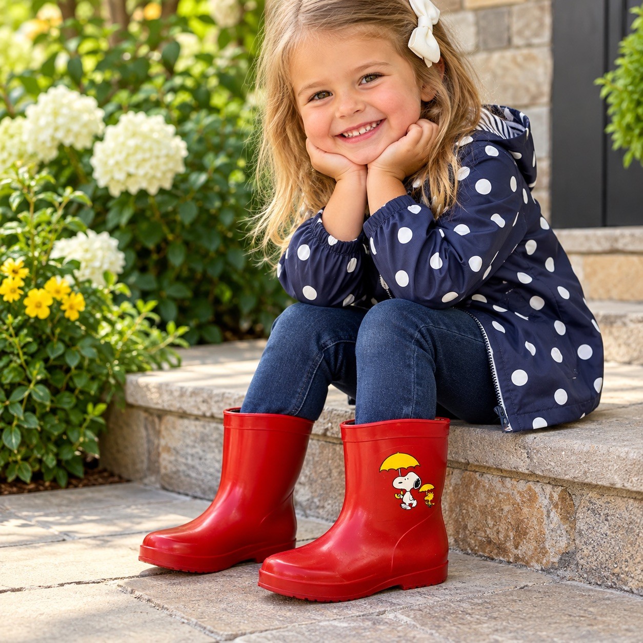 Vintage 1965 Snoopy Woodstock Red Rubber Rain Boots Kids Peanuts Plaid Lined Vintage 1965 Snoopy Woodstock Red Rubber Rain Boots Kids Peanuts Plaid Lined