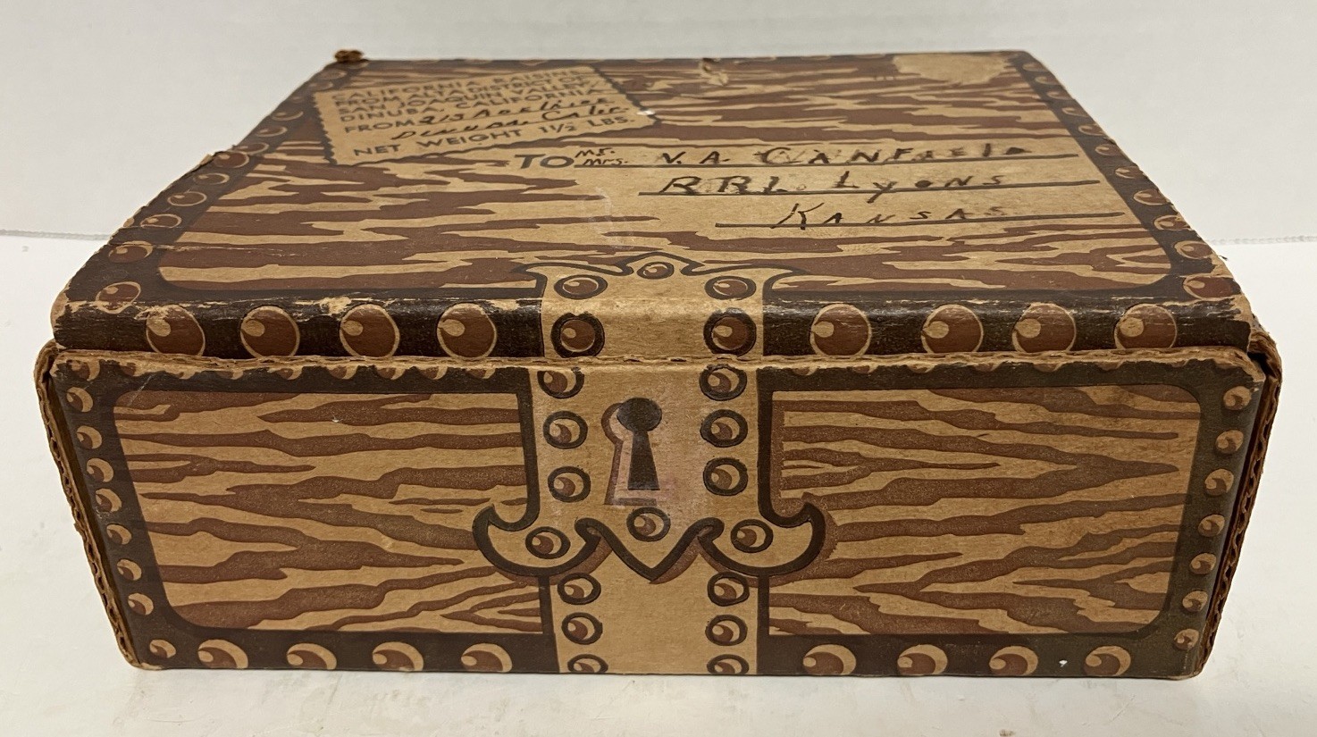 Real California Raisins Cardboard Gift Shipping Box San Joaquin Valley Vtg Real California Raisins Cardboard Gift Shipping Box San Joaquin Valley Vtg