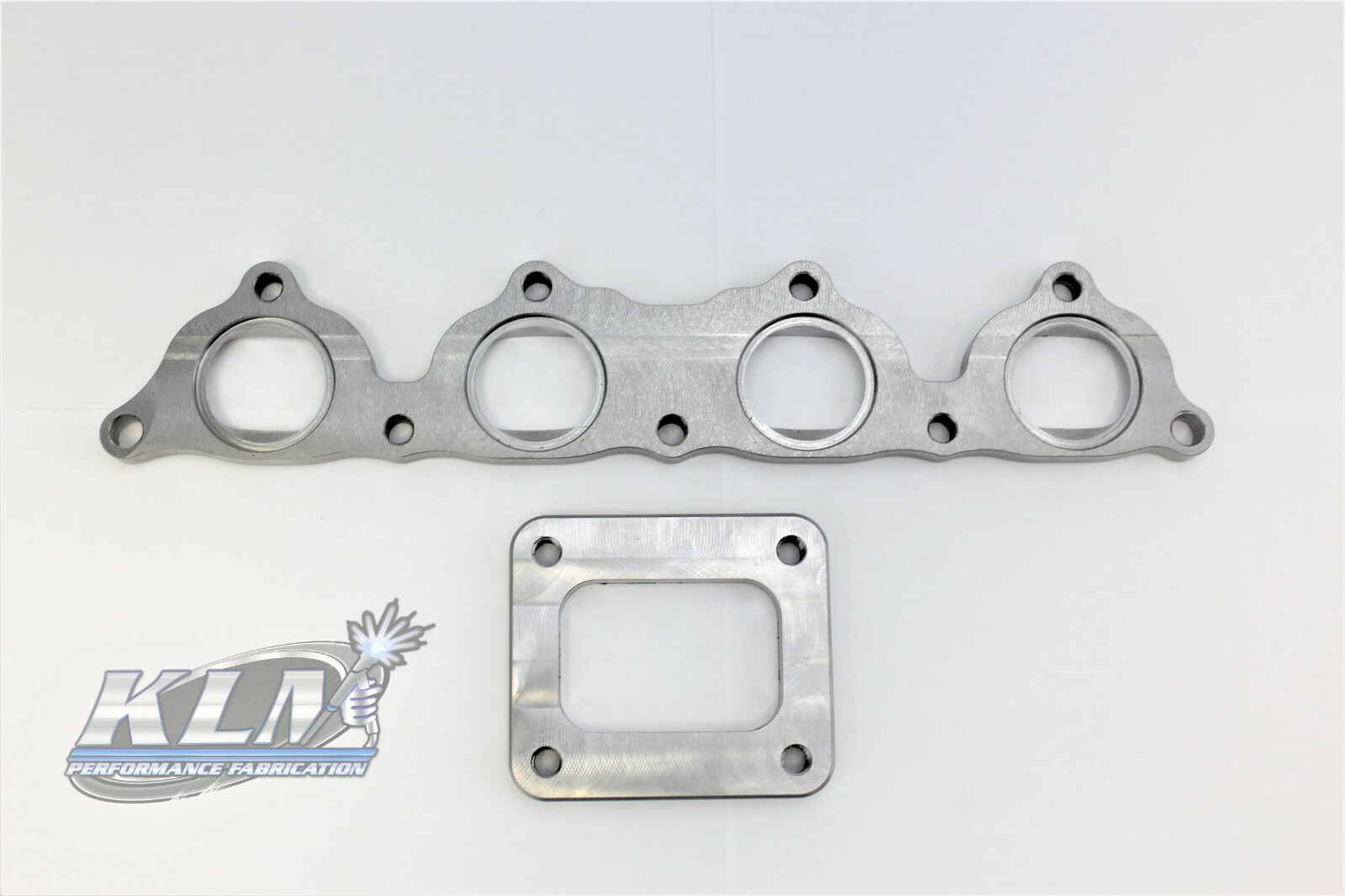 KLM Evo 8/9 Head Flange with KLM T4 Open Turbo Flange Combo 1018 Steel KLM Evo 8/9 Head Flange with KLM T4 Open Turbo Flange Combo 1018 Steel