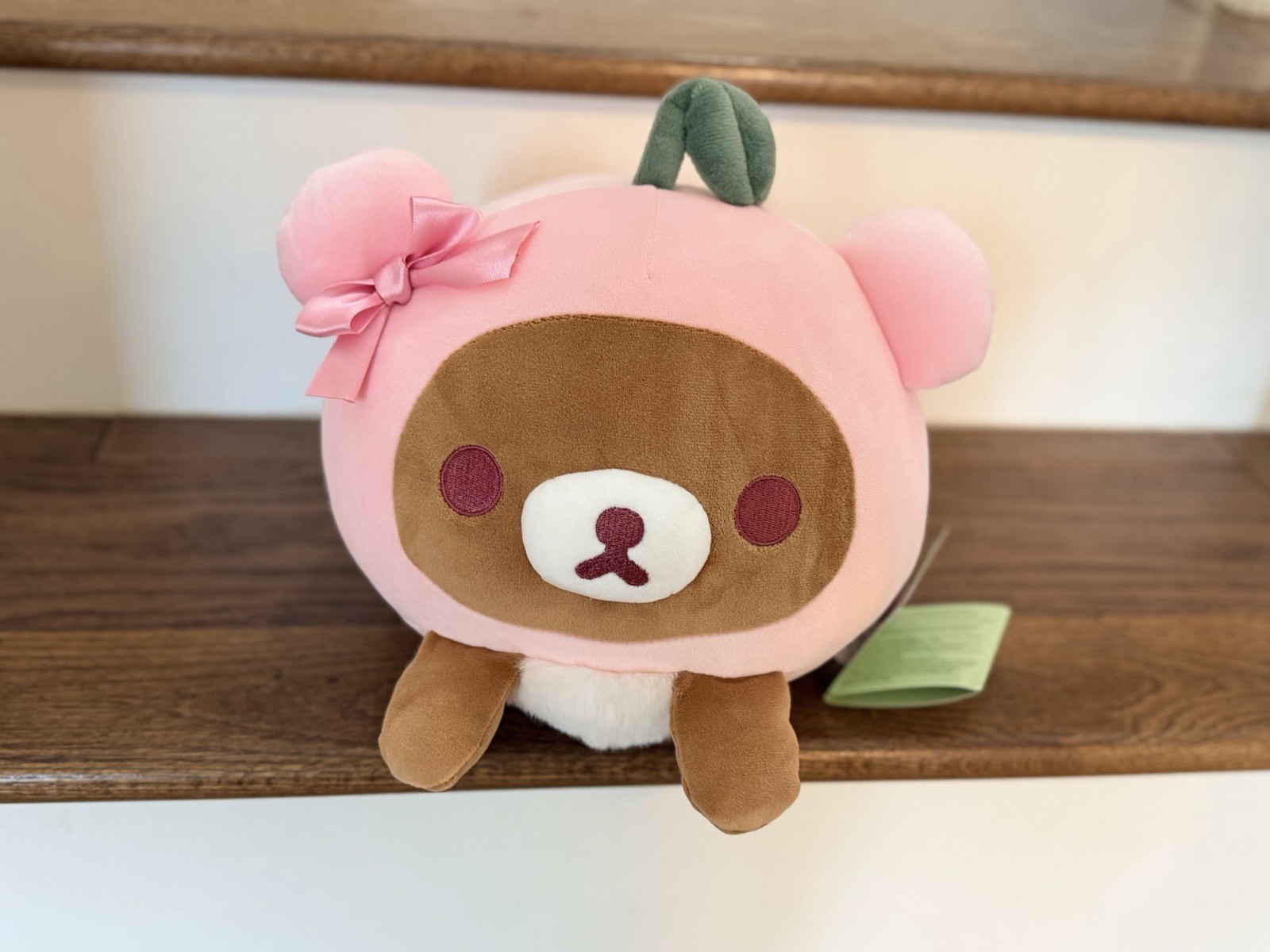 San-X Rilakkuma Pink Cherry Mochi Plush Stuffed Toy 10