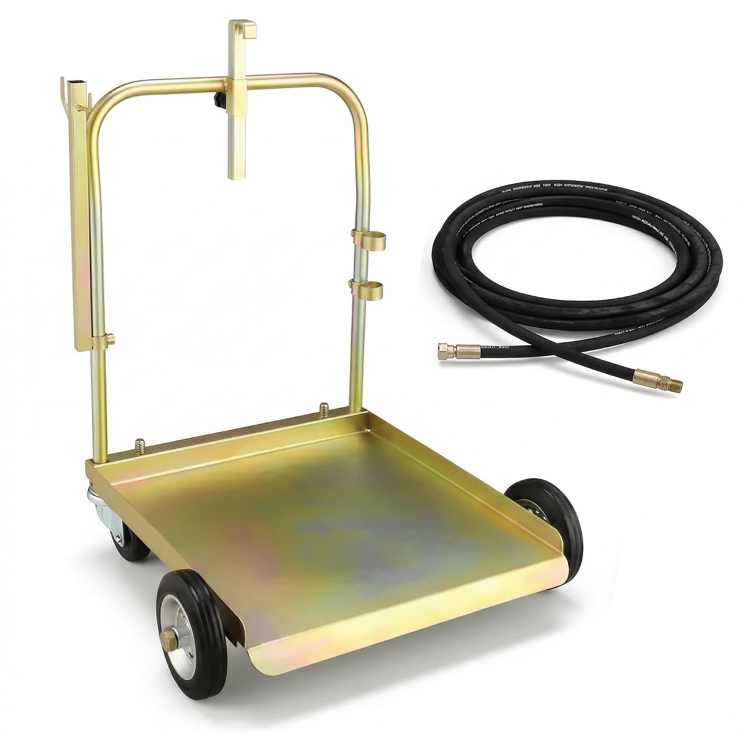 Mobile Drum Cart with 13ft Oil Hose – Heavy-Duty Trolley for 55 Gallon Mobile Drum Cart with 13ft Oil Hose – Heavy-Duty Trolley for 55 Gallon