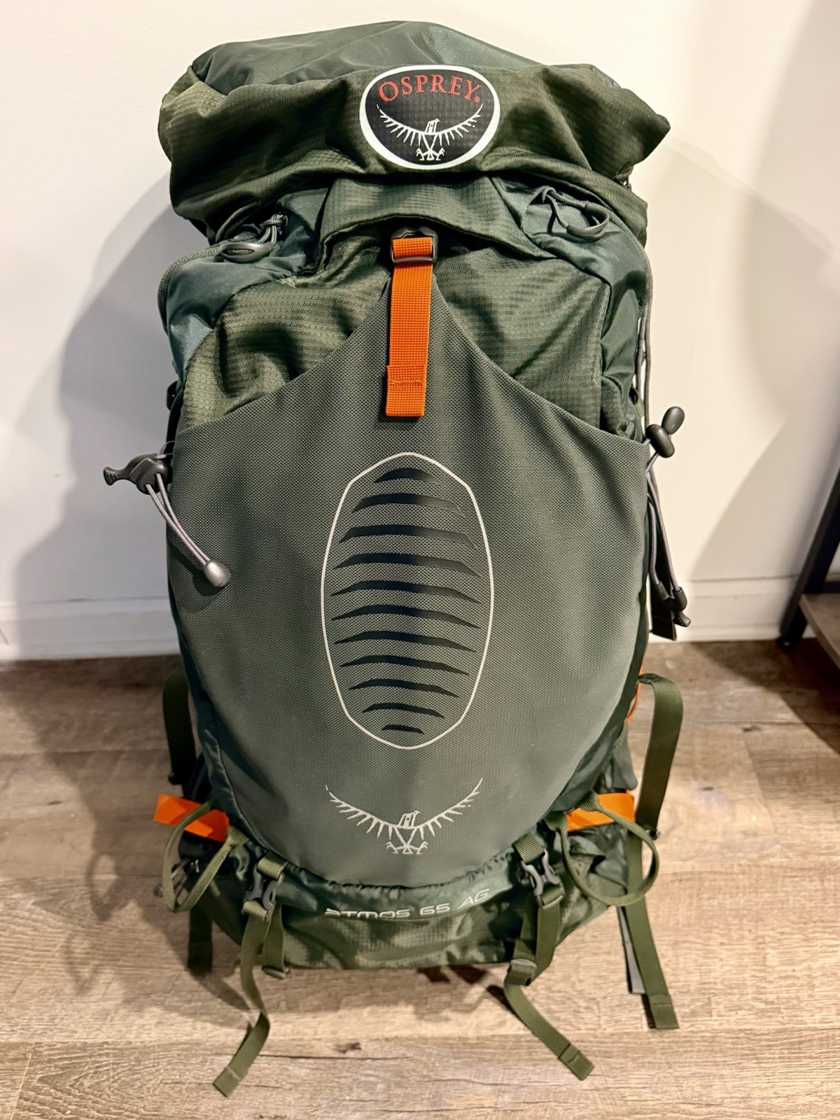 Osprey Atmos 65 AG Backpack Mens Medium 18-21in Hiking Pack REI Cover Bladder