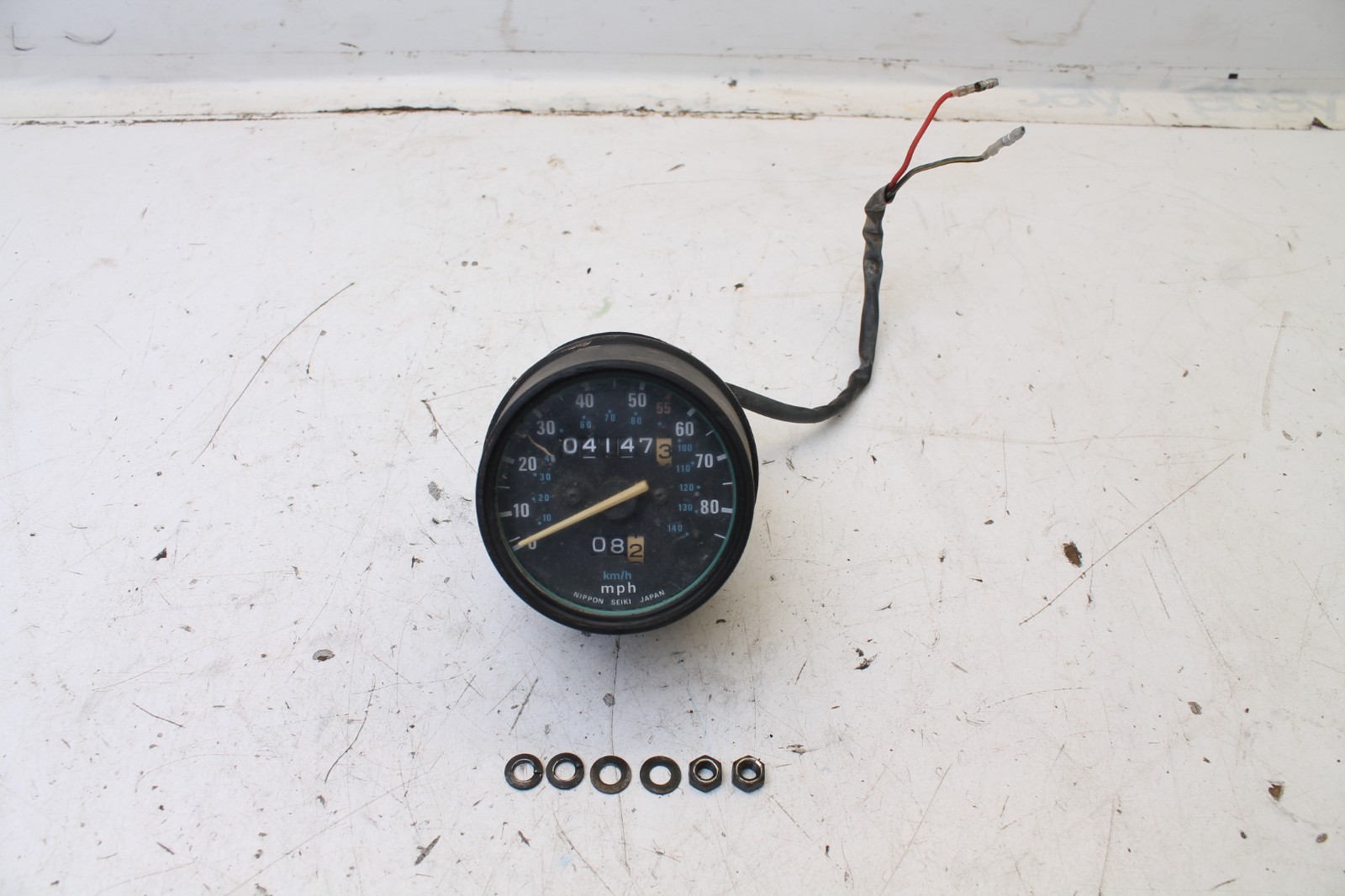 1980 - 1981 Kawasaki KE125 Speedometer Speedo MPH Nippon Seiki Japan 25005-1049