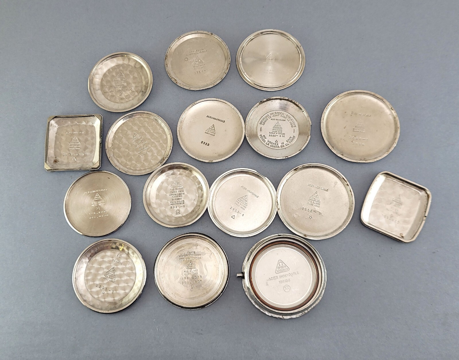 Original Omega stainless steel BACKS. Different references. Sold Separately.