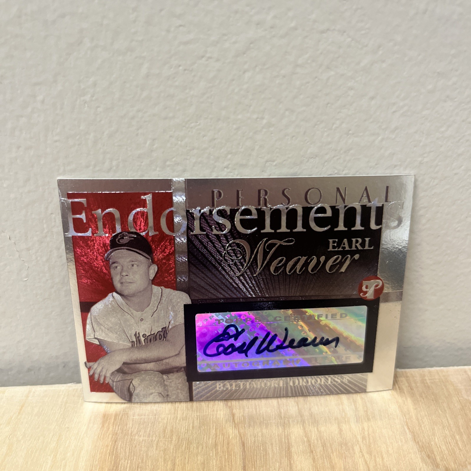 2005 Topps Pristine Legends - Personal Endorsements Earl Weaver #PEA-EW (AU)