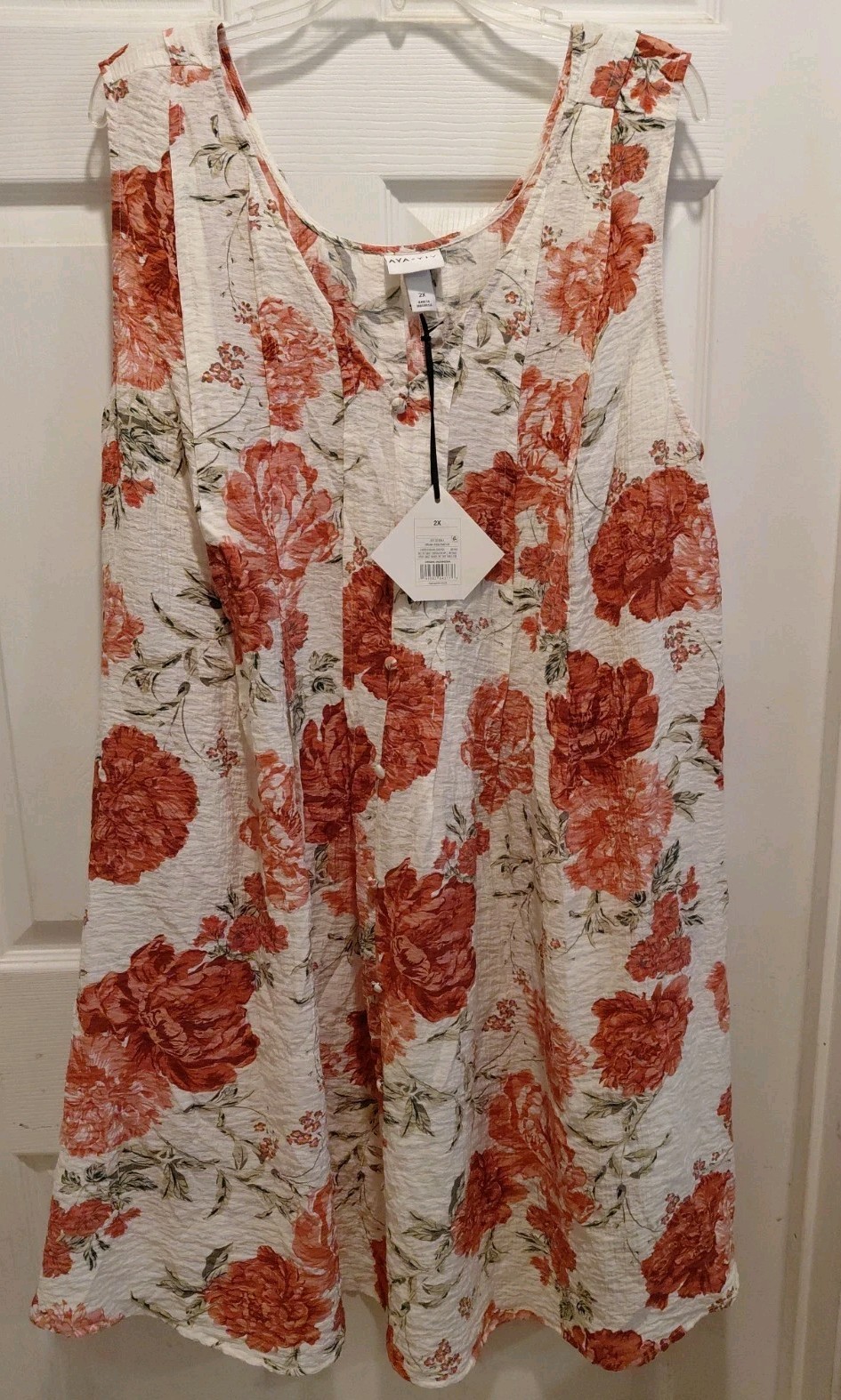 NWT Ava & Viv Women Plus Size 2X Floral Dress Midi Maxi Sundress Target​