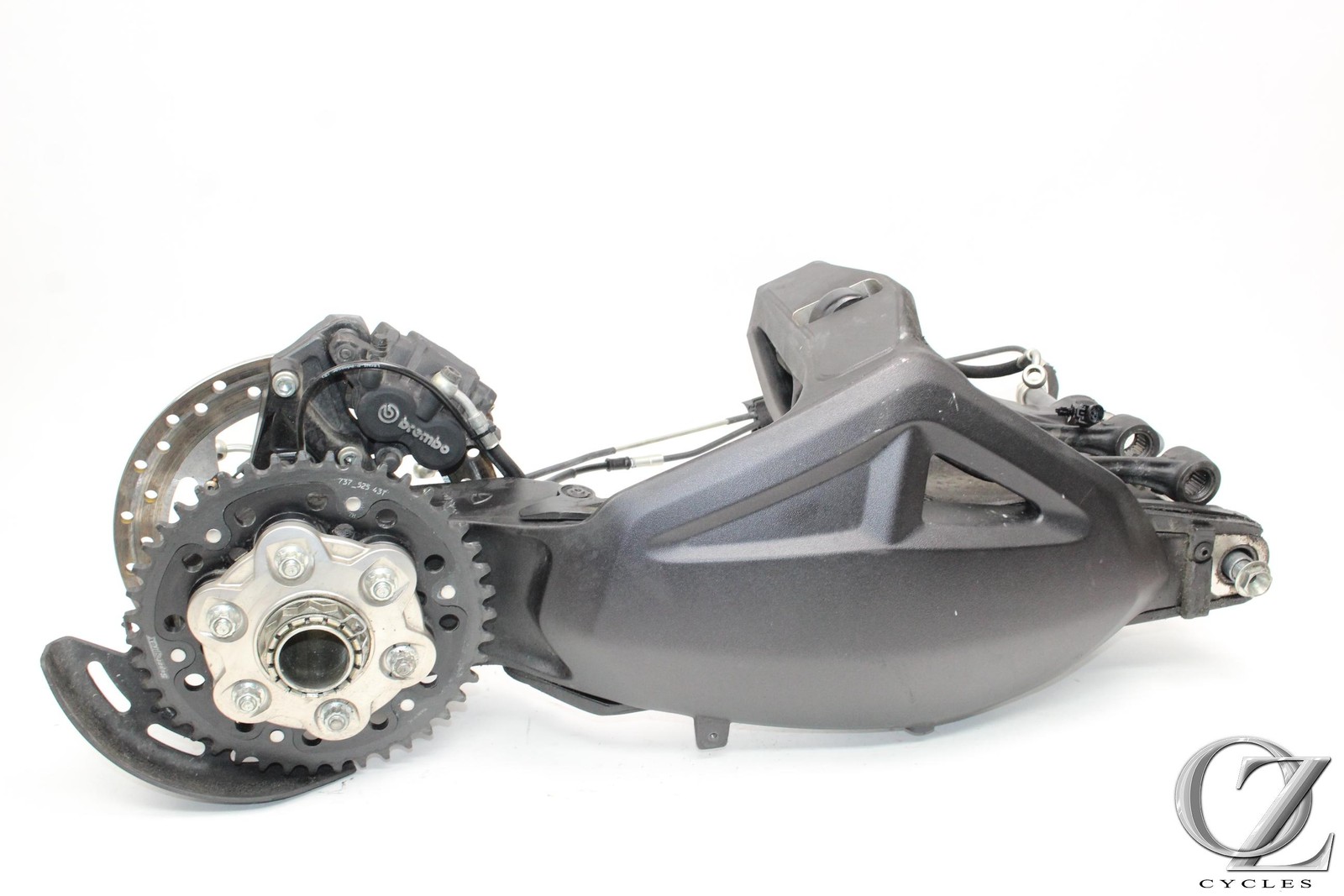 11-14 Ducati Diavel 1200 Swingarm Swing Arm Rear Caliper Rotor Assembly
