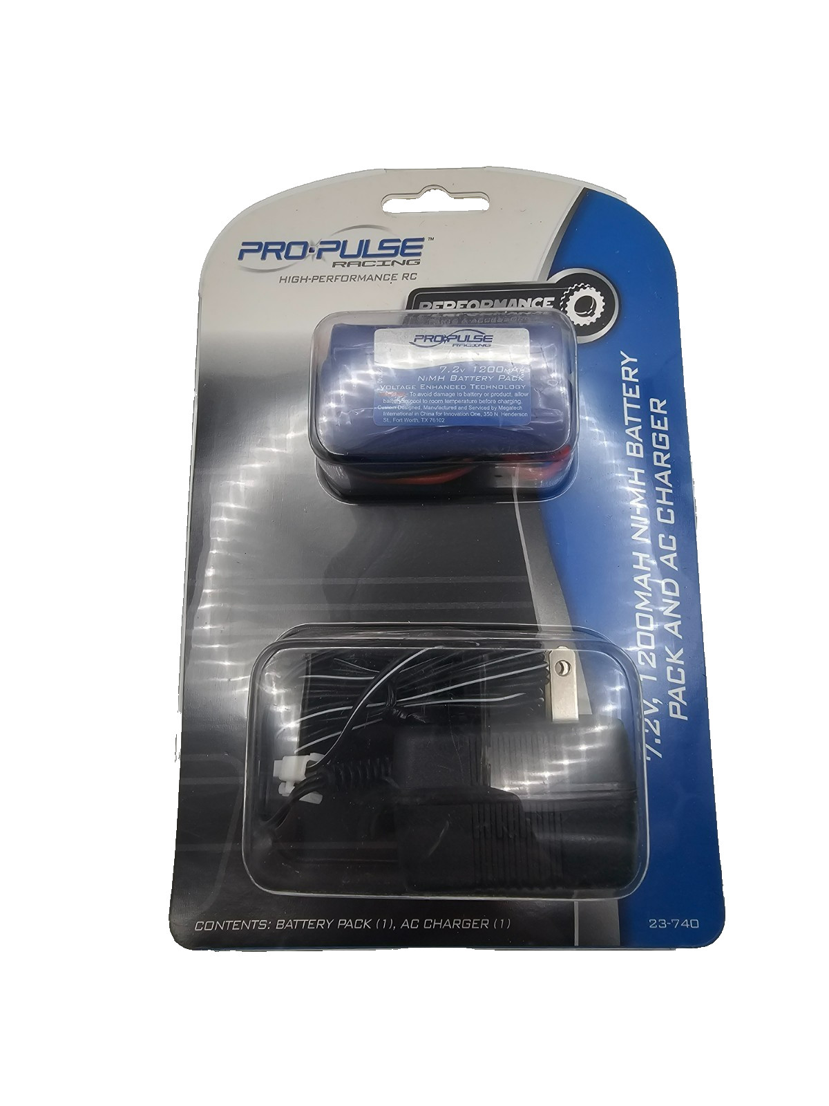 Pro Pulse Racing 7.2v 1200mah NI-MH Battery Pack and AC Charger 23-740