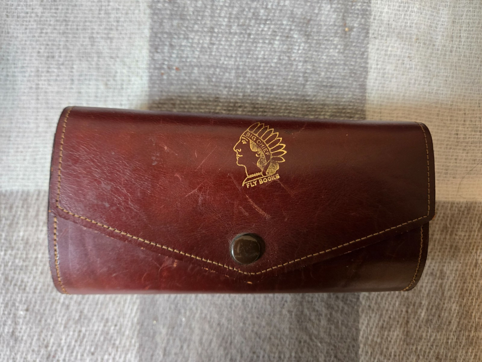 Vintage Big Chief Leather Fly Fishing Wallet/Book With Flies Maine Estate Find Vintage Big Chief Leather Fly Fishing Wallet/Book With Flies Maine Estate Find