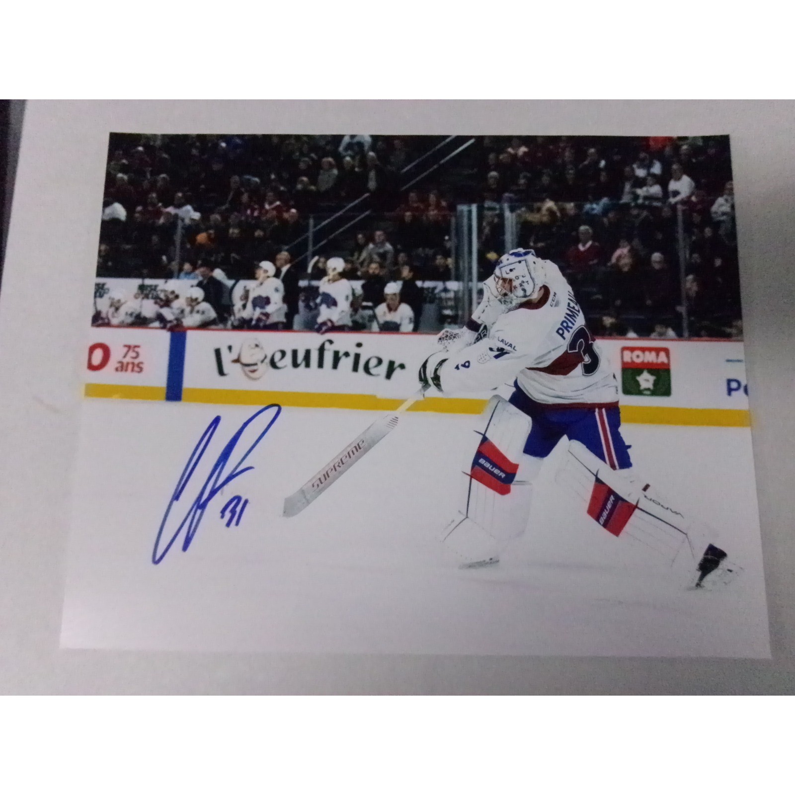 Cayden Primeau Autographed 8x10 Photo Montreal Canadiens NHL Goalie Signed Cayden Primeau Autographed 8x10 Photo Montreal Canadiens NHL Goalie Signed