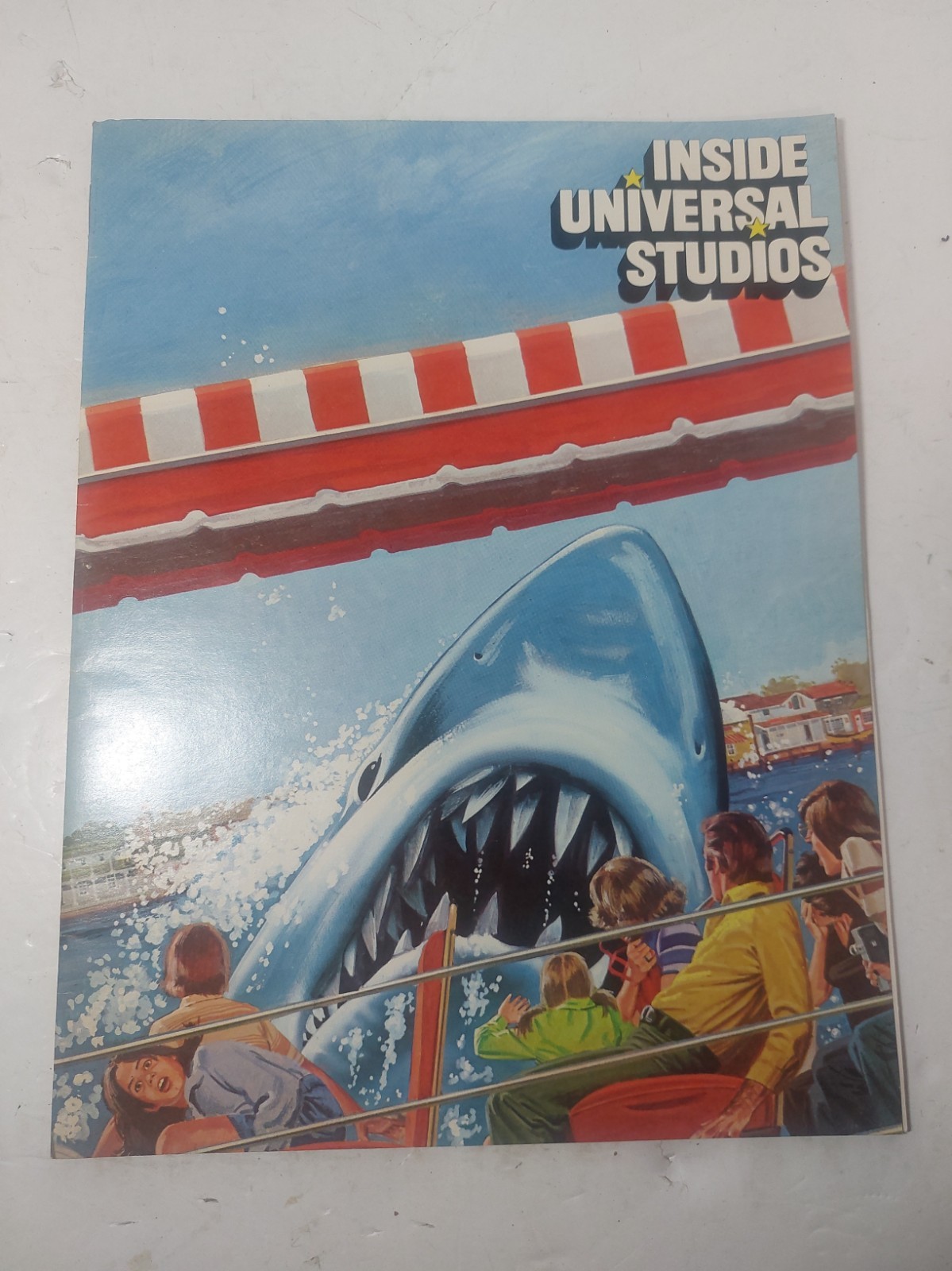 Vintage 1976 Jaws Cover Universal Studios Park Program, Rare
