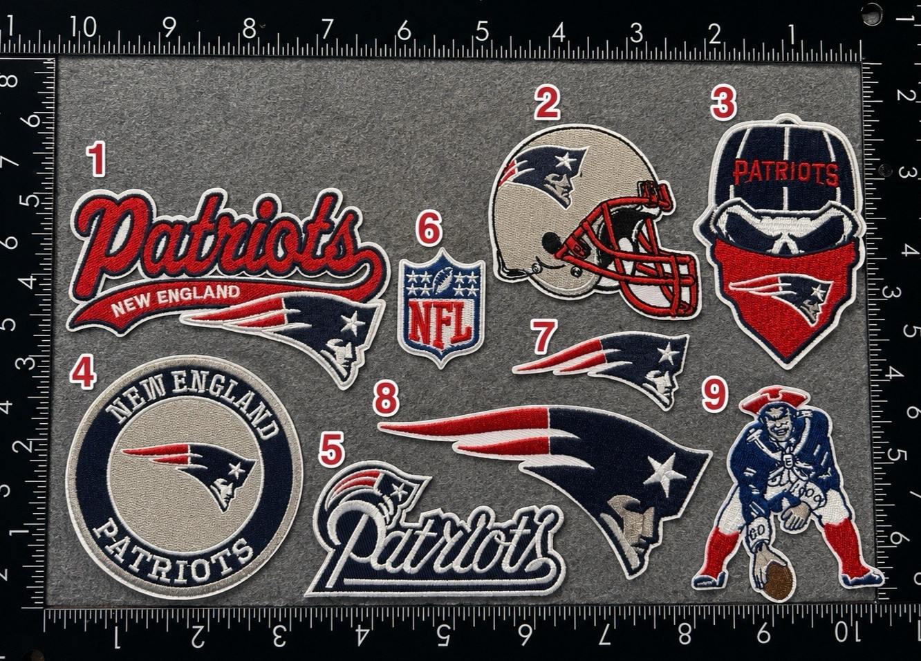 NEW ENGLAND PATRIOTS IRON ON EMBROIDERED PATCHES CHOOSE FROM MENU NEW ENGLAND PATRIOTS IRON ON EMBROIDERED PATCHES CHOOSE FROM MENU