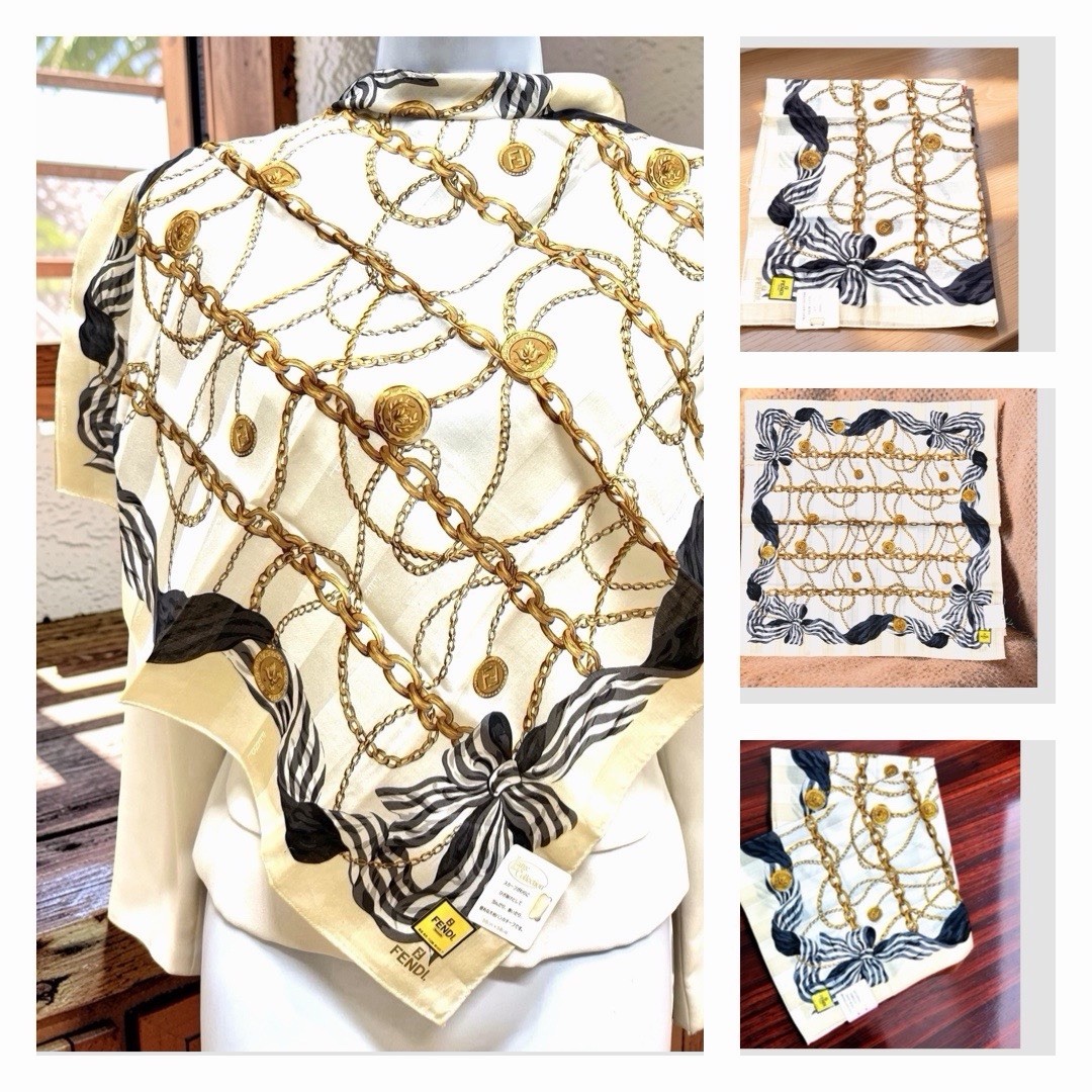 NEW- Fendi Scarf Cotton & Silk Scarf 22\ NEW- Fendi Scarf Cotton & Silk Scarf 22\