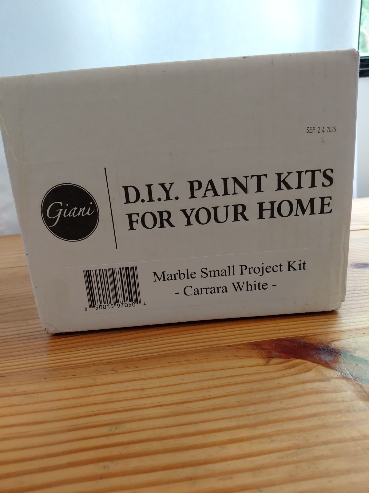 Brand New Giani White Marble Epoxy Countertop Small Project Kit Carrara White