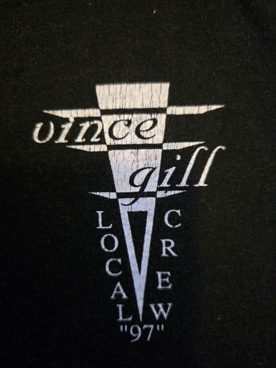Vintage 1997 Vince Gill Local Crew T Shirt – XL Portland Concert