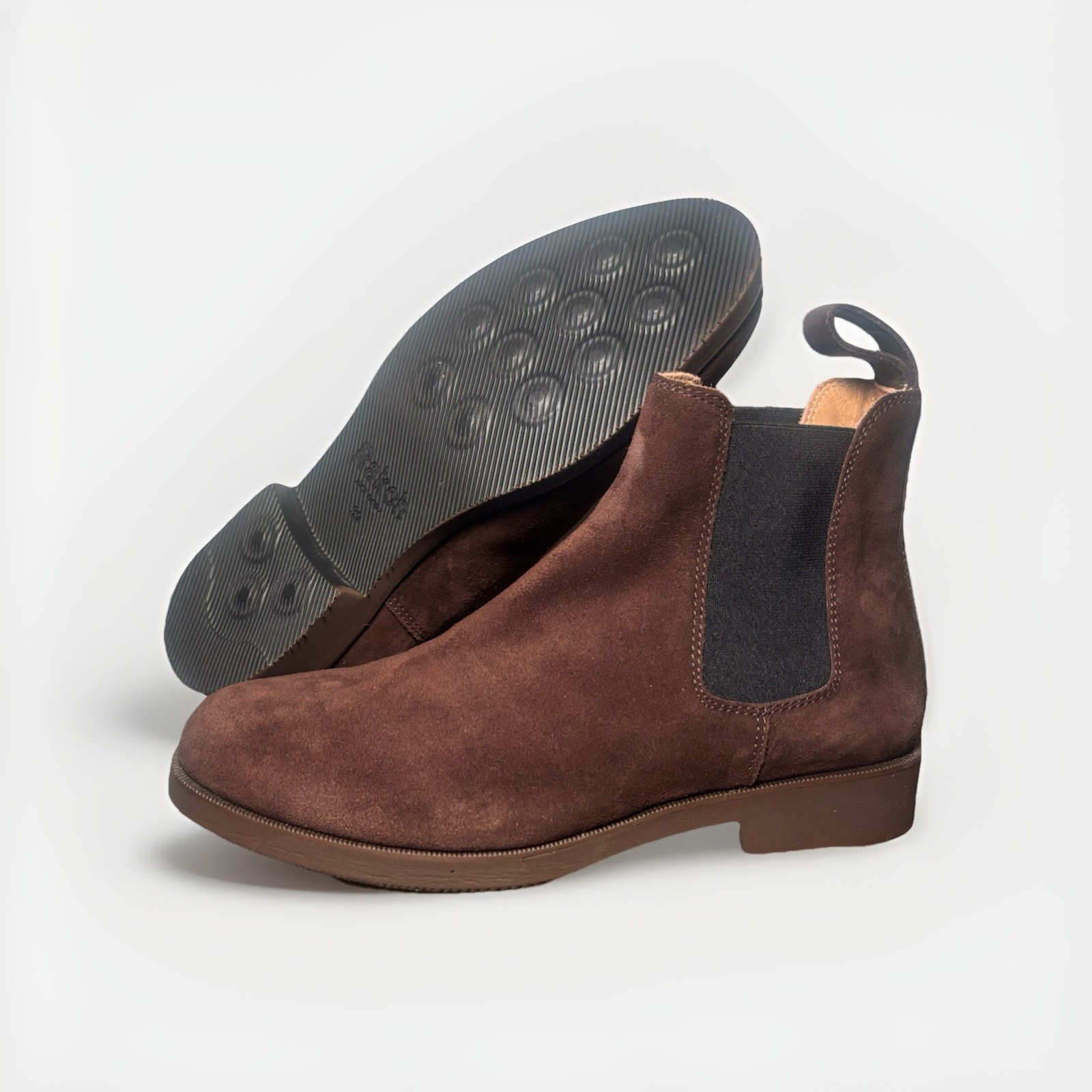 RAKOH Suede Chelsea Boots 39 Lolo Brown Handcrafted Italian Leather $450