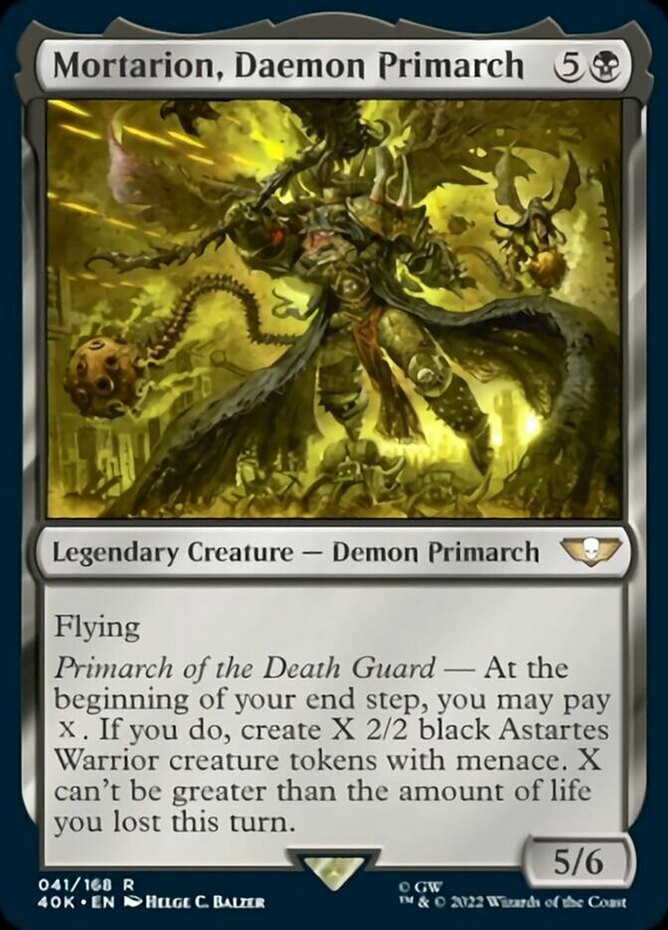 1x Mortarion, Daemon Primarch NM-Mint, English Commander: Universes Beyond: Warh