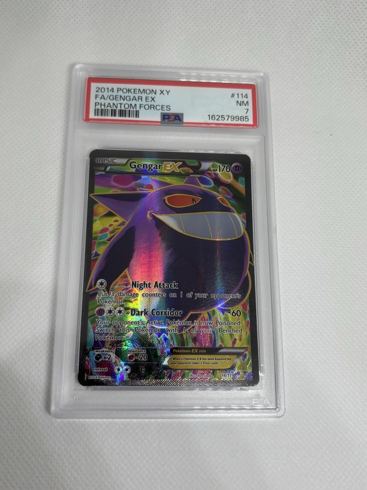 2014 POKEMON XY PHANTOM FORCES #114 FULL ART/GENGAR EX PSA 7 2014 POKEMON XY PHANTOM FORCES #114 FULL ART/GENGAR EX PSA 7