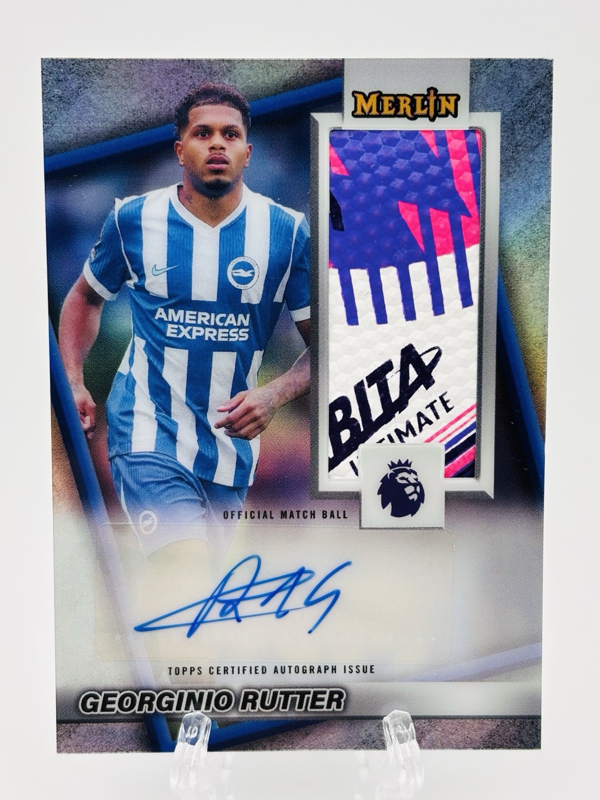 2025-26 Topps Merlin Premier League Georginio Rutter Match Ball Auto Case Hit 2025-26 Topps Merlin Premier League Georginio Rutter Match Ball Auto Case Hit