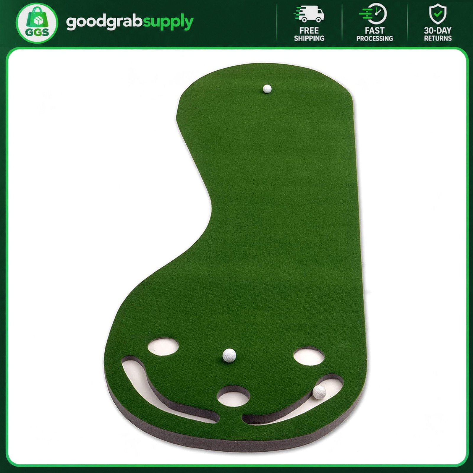 Putt-A-Bout Par Three Golf Putting Green 3\' x 9\' Resin Made in USA