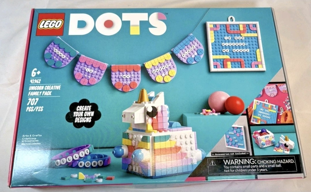 LEGO DOTS Set #41962 Unicorn Creative 5-in-1 Building Family Pack - New In Box