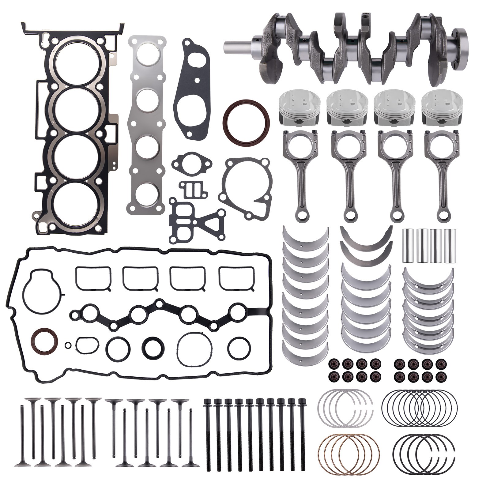 G4KD 2.0L Engine Overhaul Rebuild Kit w/ Crankshaft Rods Piston For Hyundai Kia
