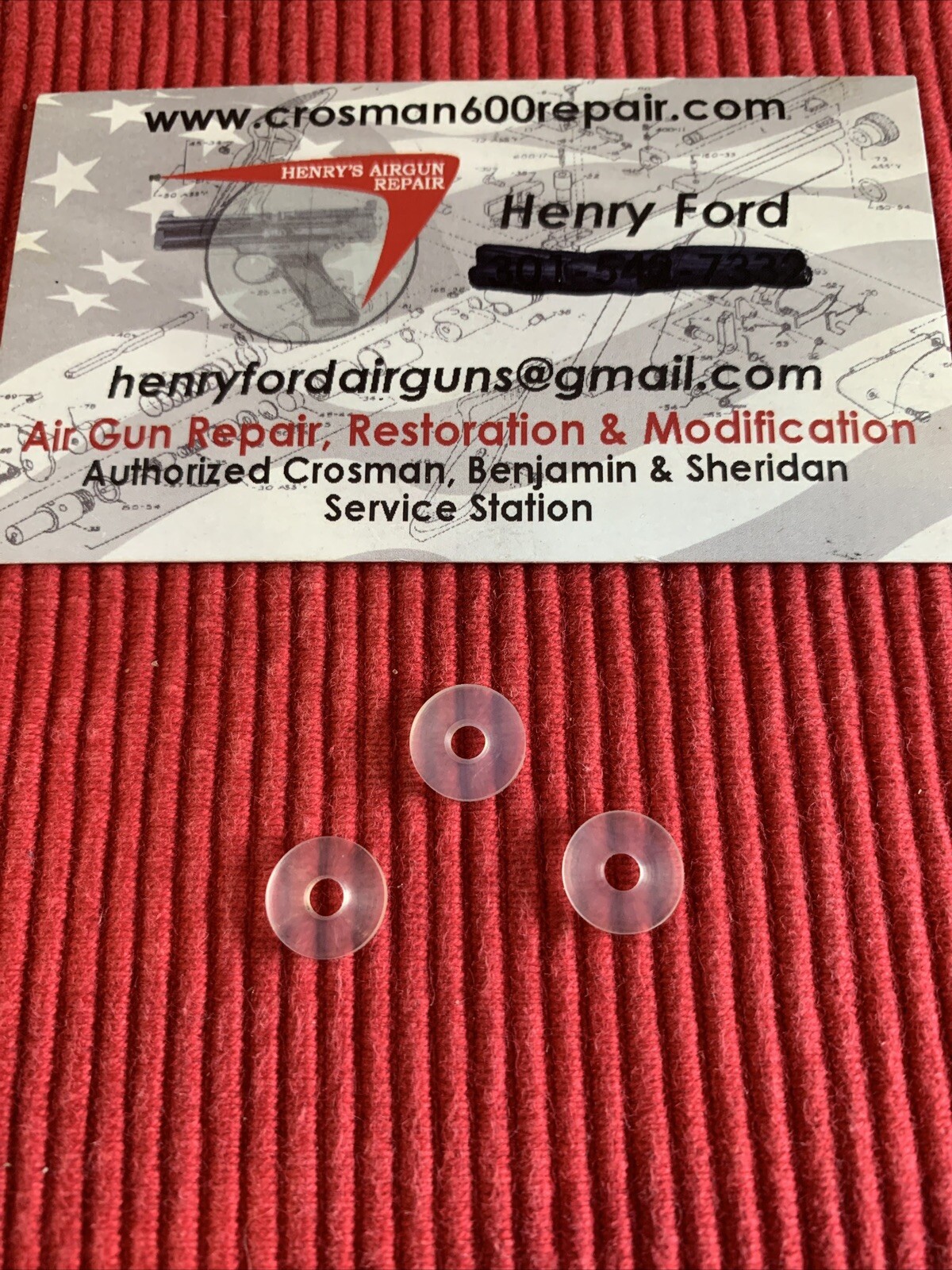 Crosman New Improved Urethane 2300 2240 2250 2260  Co2 Face Seal  / G397-012 X 3