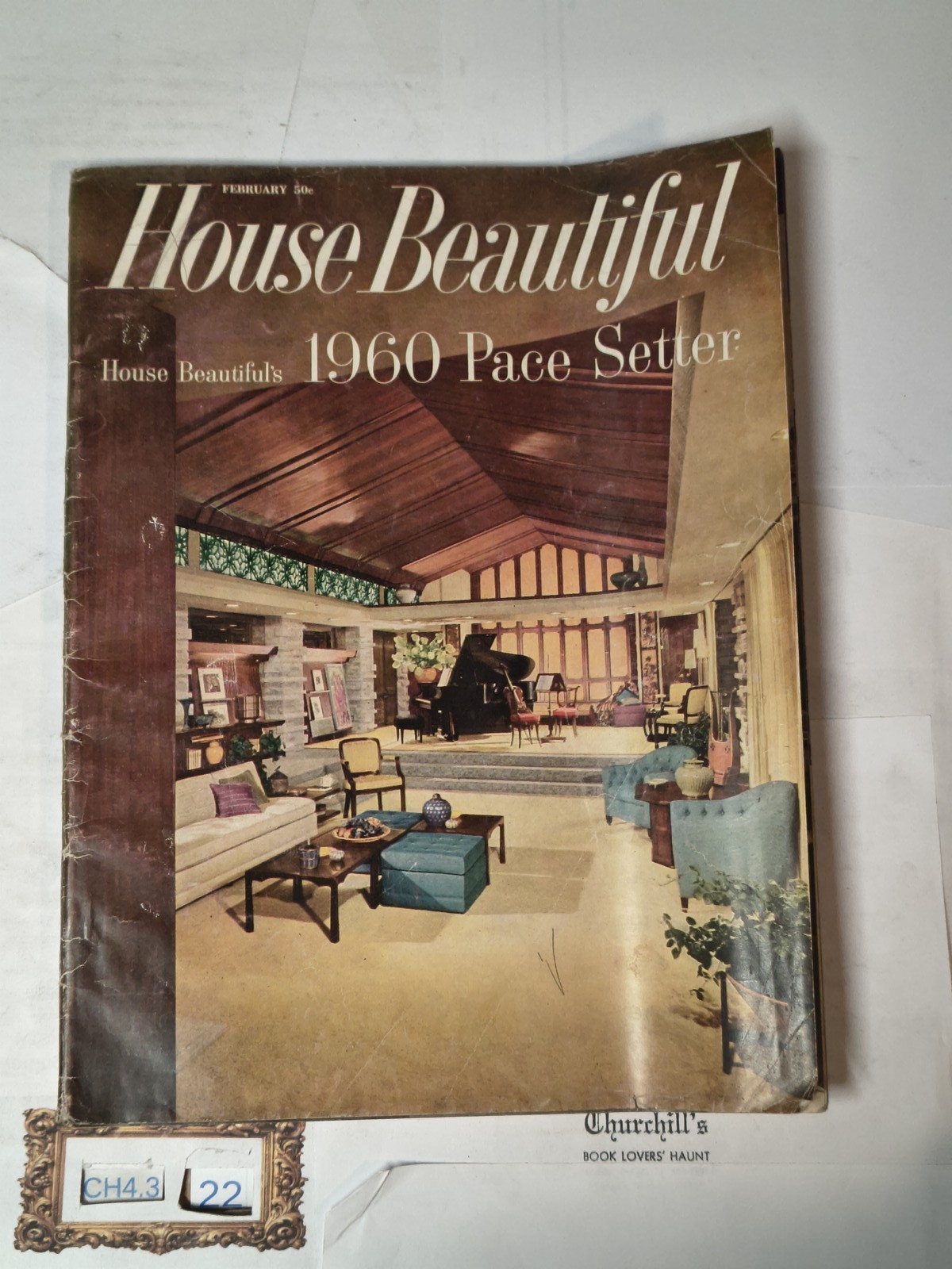 House Beautiful February 1960 - Mid Century Modern Interior Design Decor