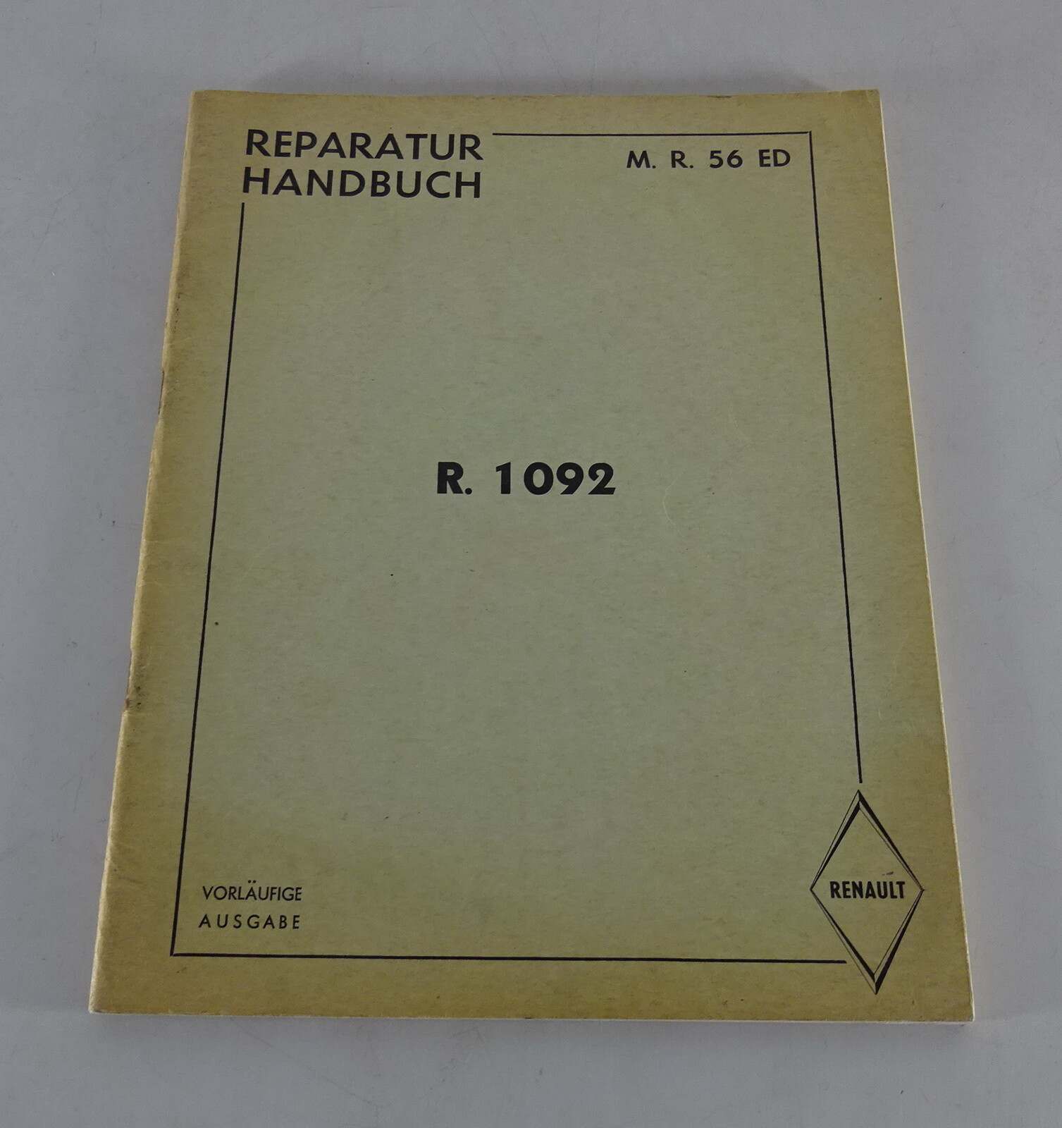 Renault R Workshop Manual 1092 Caravelle / Floride Convertible / Coupe 1959-1961