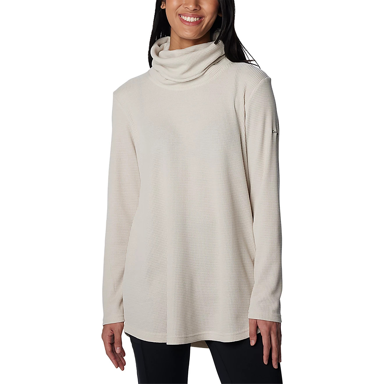 Columbia Holly Hideaway Waffle Cowl Neck Pullover Womens Omni-Wick XS To XXL