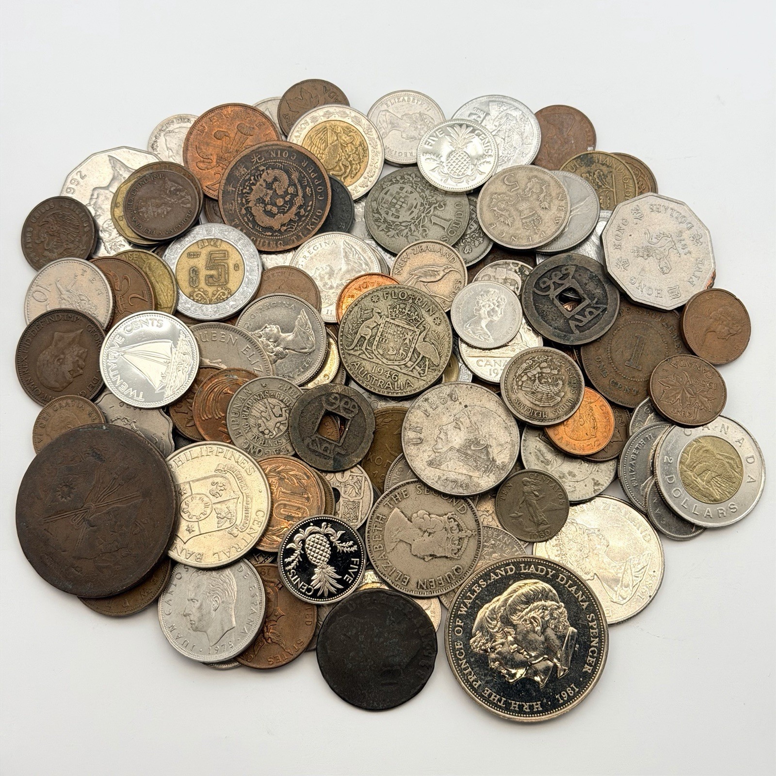 (Lot) 10Lbs Pounds Foreign World Vintage Coins UNSEARCHED Estate Mixed Bulk Set