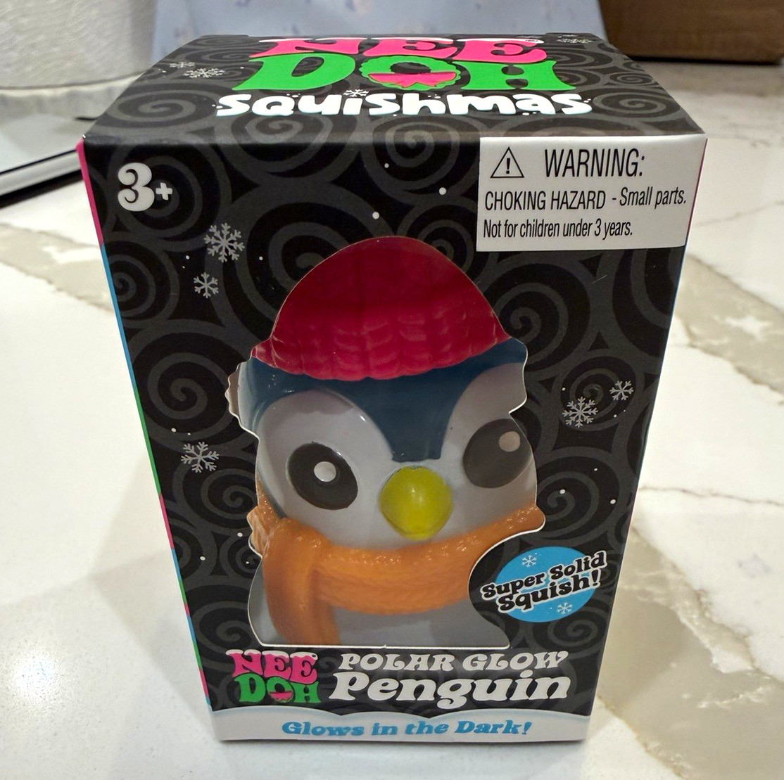 Blue Body - Schylling Nee Doh Squishmas Polar Glow Penguin Squeeze Toy Glows