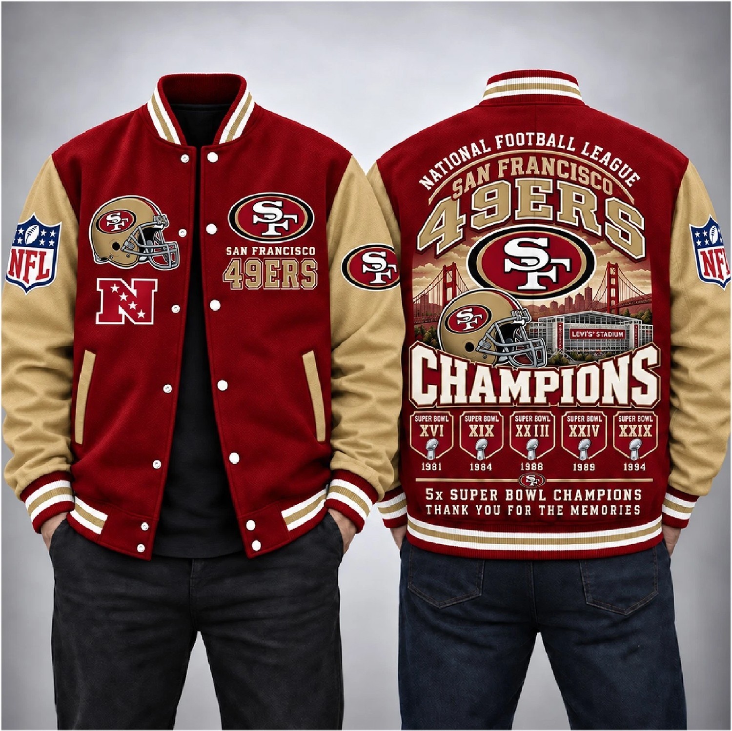 San Francisco 49ers Football Baseball Jacket