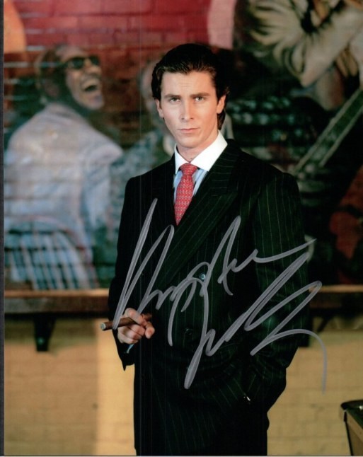 Christian Bale Autographed Original 8x10 Photo LOA TTM
