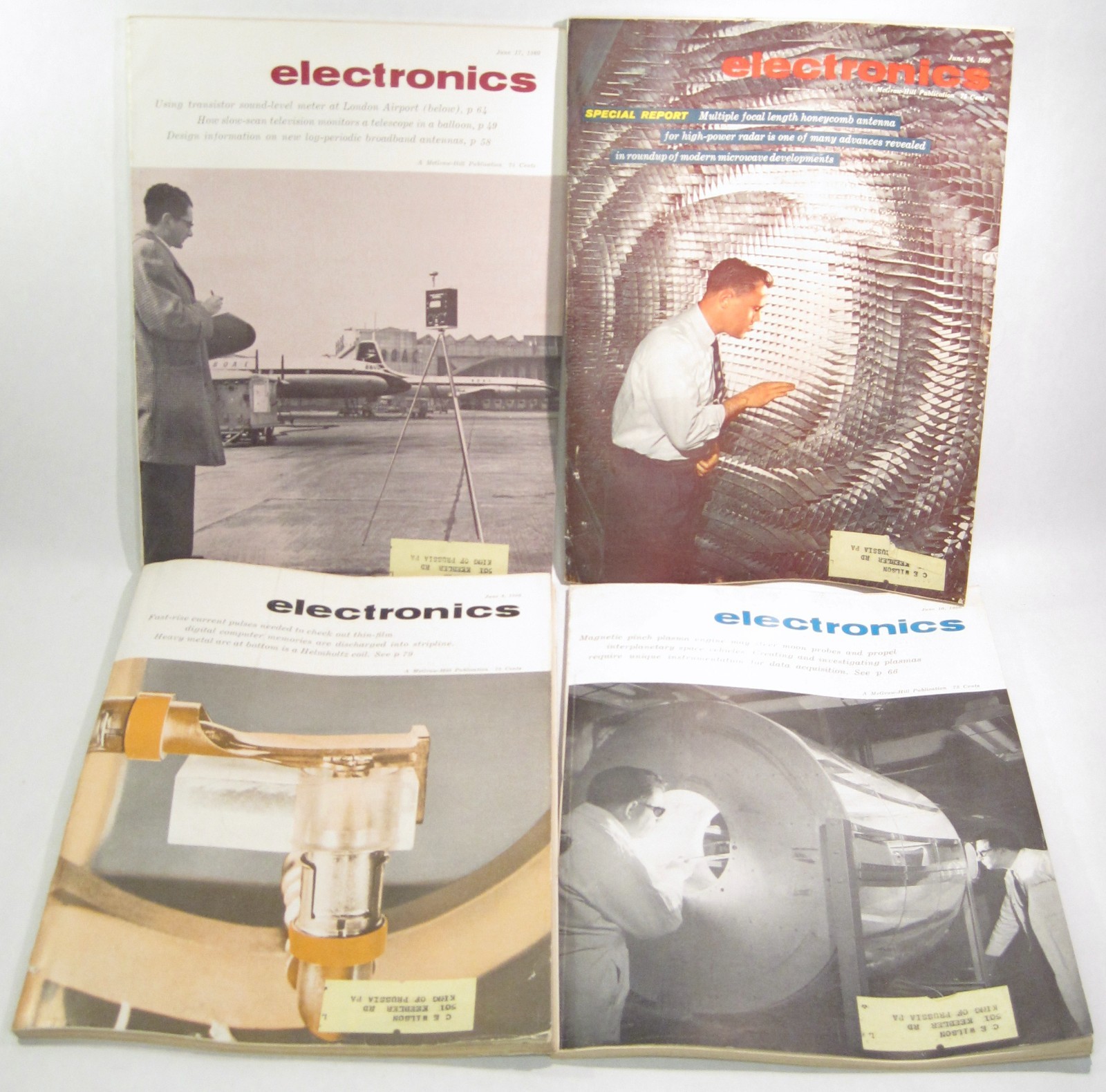 McGraw-Hill Vintage Electronics Magazine June 1960 Vol 33 Lot 23 24 25 26