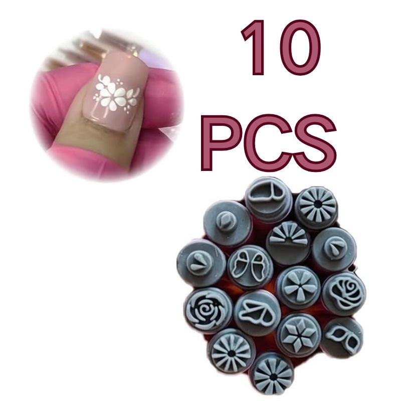 10/15/20 PCS DIY Nail Nail Art Stamp Pen Set Art Dotting Tools for Girls Women