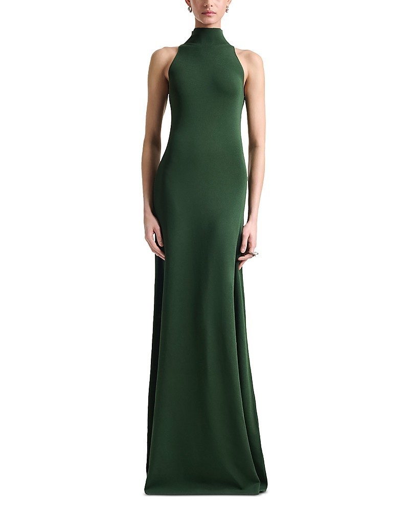 Altuzarra Neddie Turtleneck Knit Maxi Dress Dark Forest Size M NWT