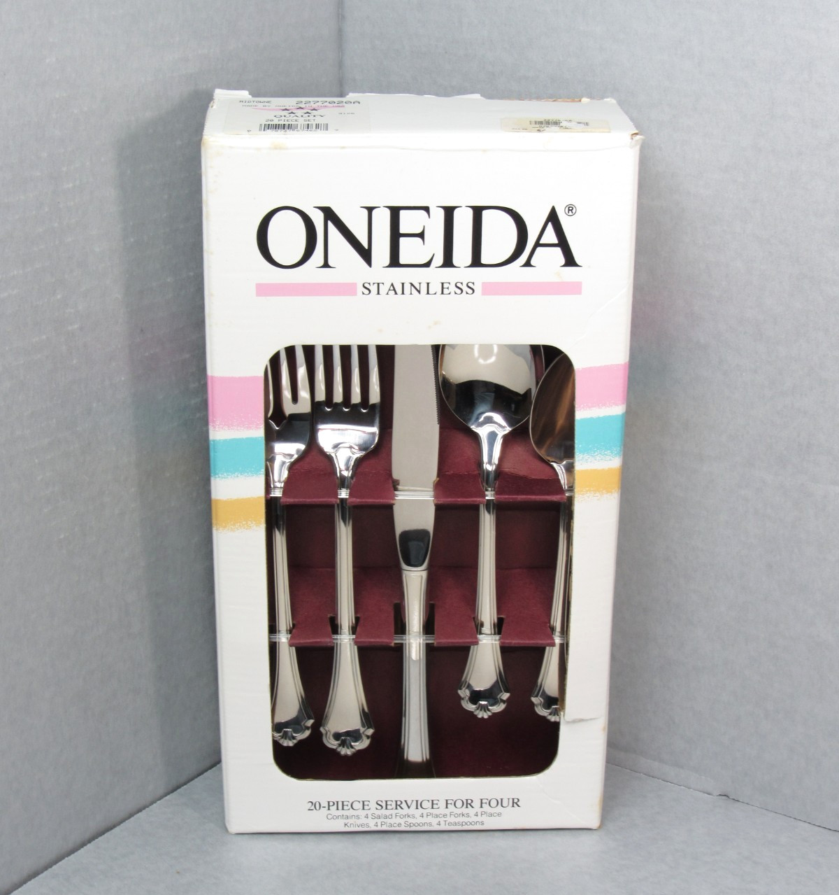 RARE New VTG Oneida Midtowne Stainless Flatware Set Lot 20 Pcs = 4 Place Setting