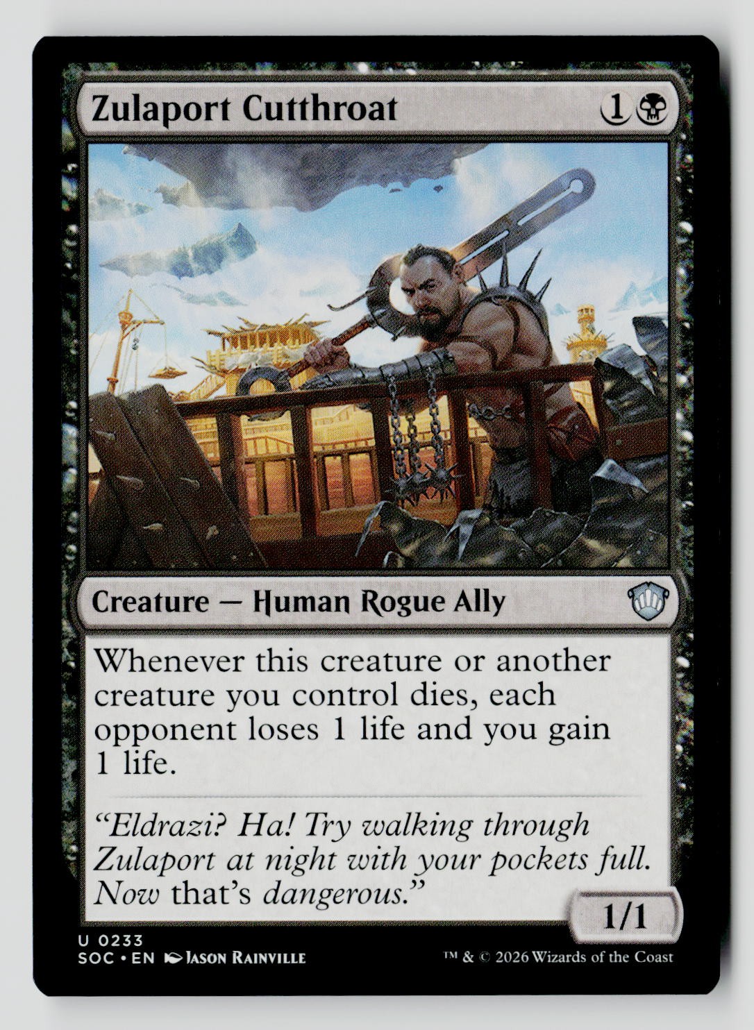 Zulaport Cutthroat 233 U MTG SOC NM