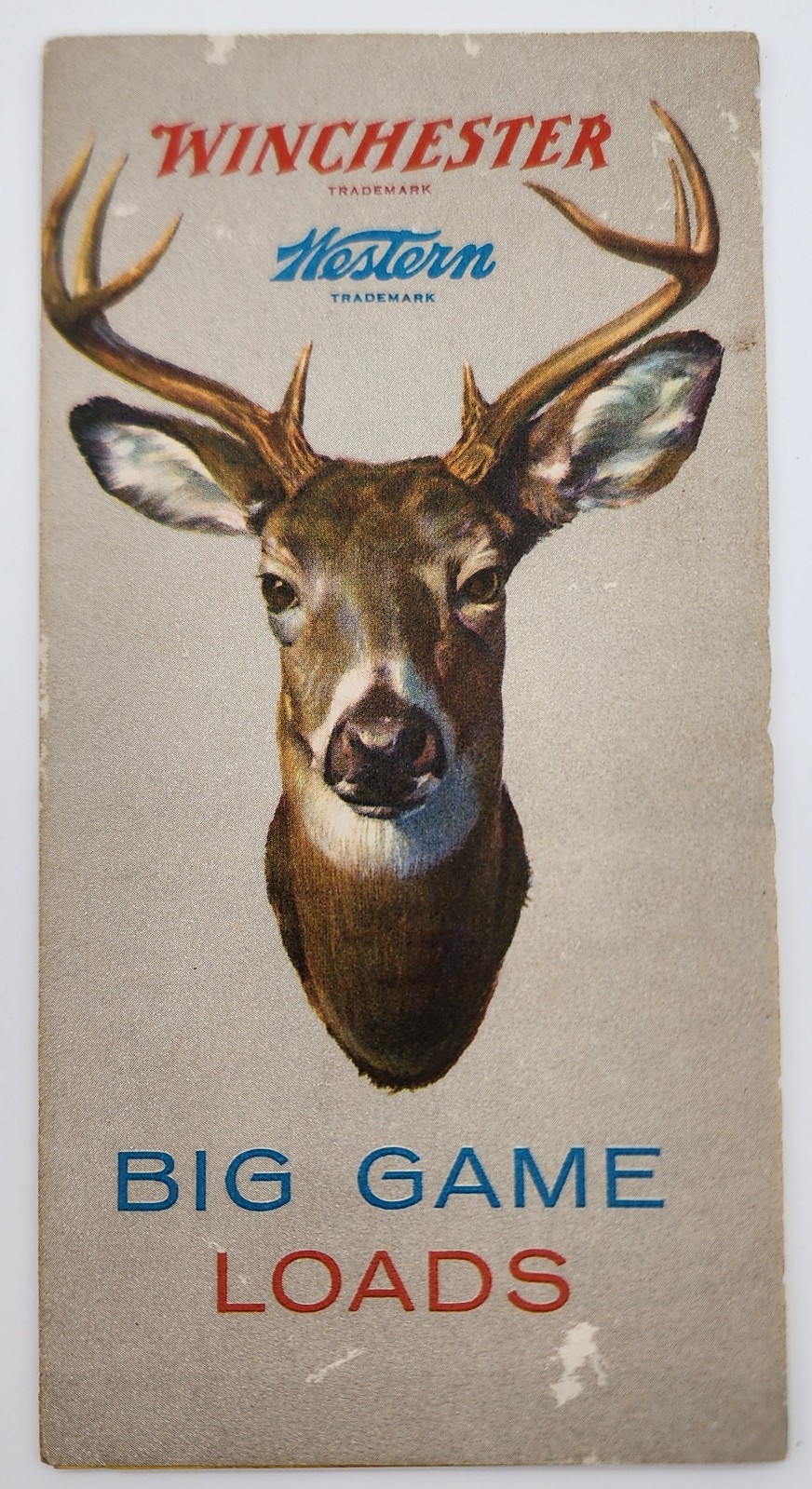 Vintage 1958 - 1960 Winchester Western Brochure Big Game Loads Ballistics Chart