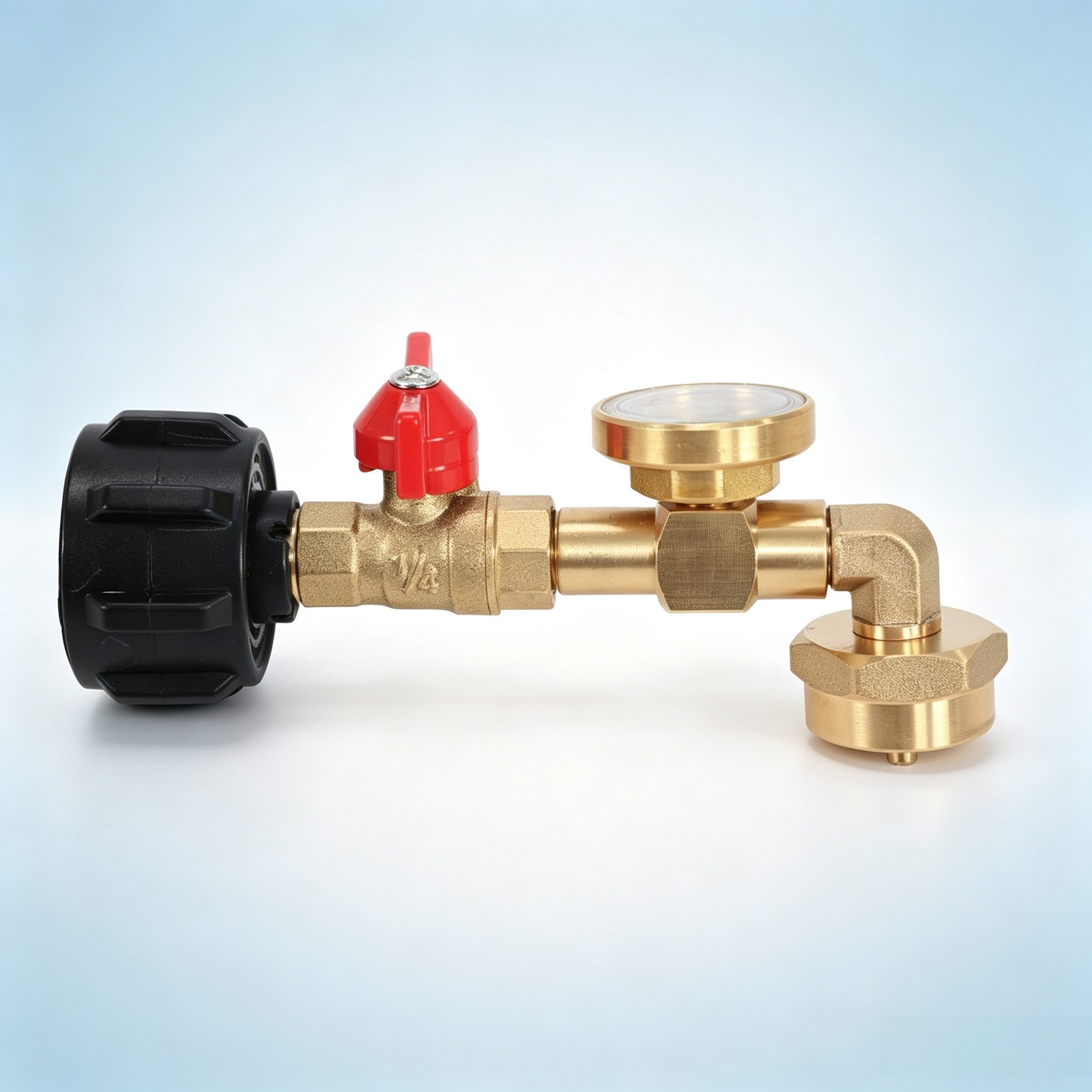 Propane Bottle Refill Adapter QCC1 with Pressure Gauge Control Valve Propane Bottle Refill Adapter QCC1 with Pressure Gauge Control Valve
