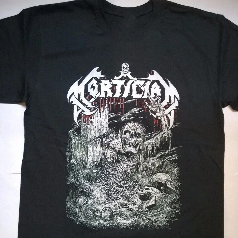 New Popular Mortician Band Black T-Shirt Cotton Full Size Mortician 8B213